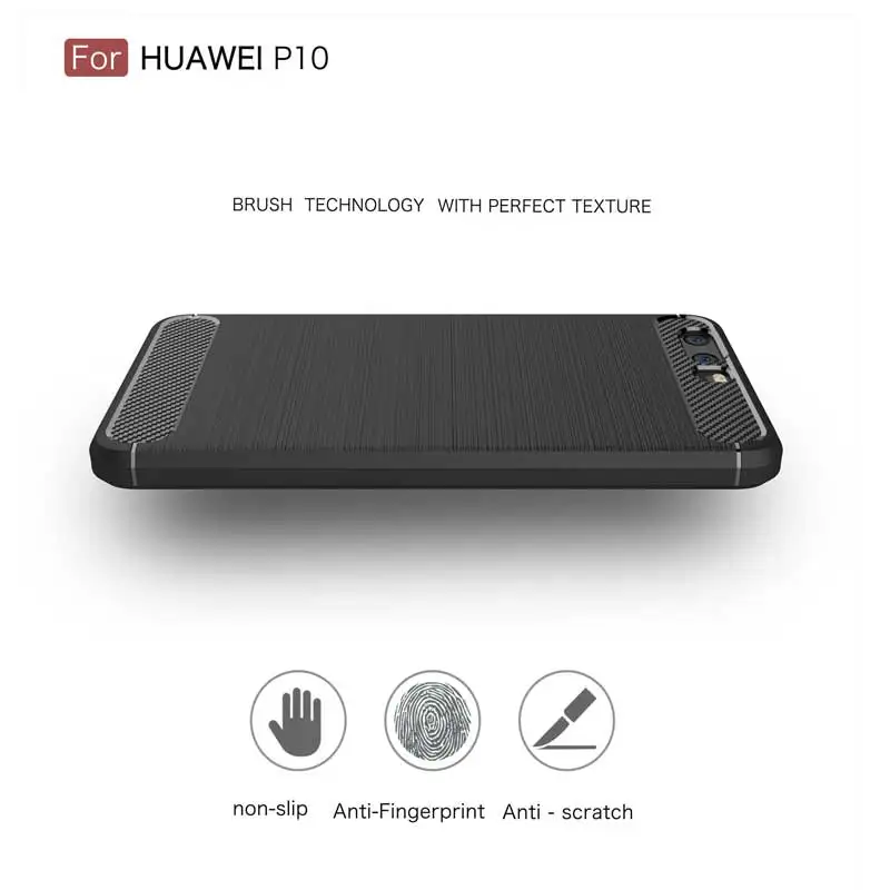Мягкий защитный чехол для Huawei P10 тонкий Силиконовый противоударный P10plus матовый