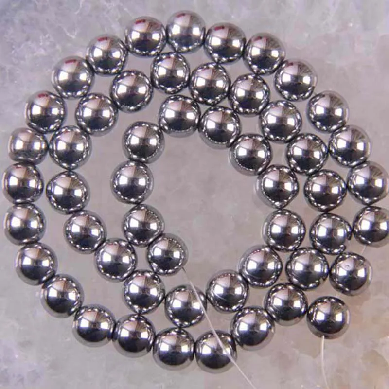 Бусины круглые из гематита 15 5 дюйма 8 мм B232|loose beads|bead strandshematite round |