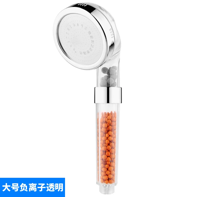 Negative ion shower pressurized water saving drop-resistant shower Tomaline filter nozzle environmental health