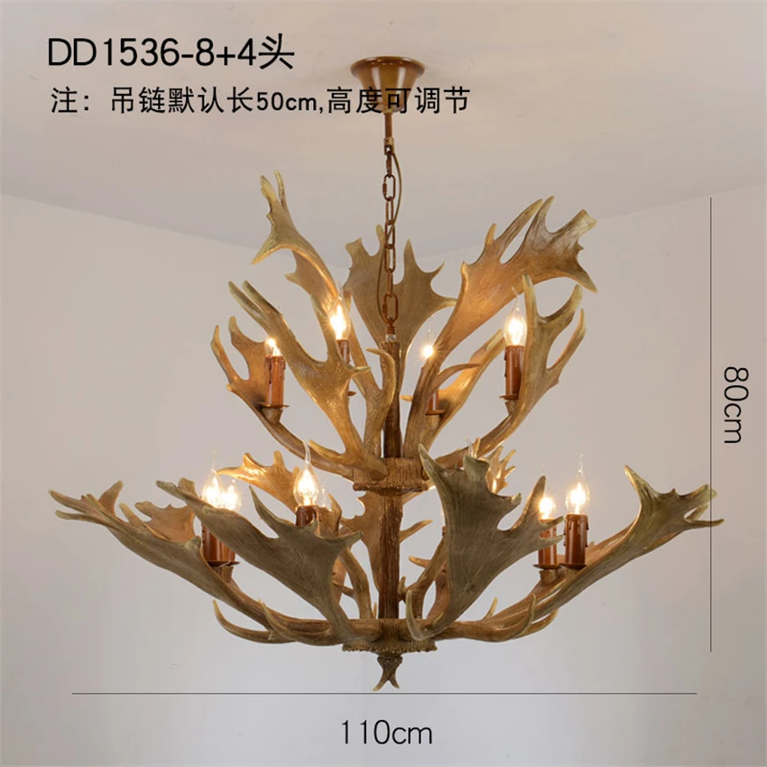 12 Heads Современный светодиодный подвесной светильник Chandelire E14, подвесной светильник, промышленный светильник оленьи рога, Светильники для гостиной, кухни - Цвет корпуса: 12 Heads