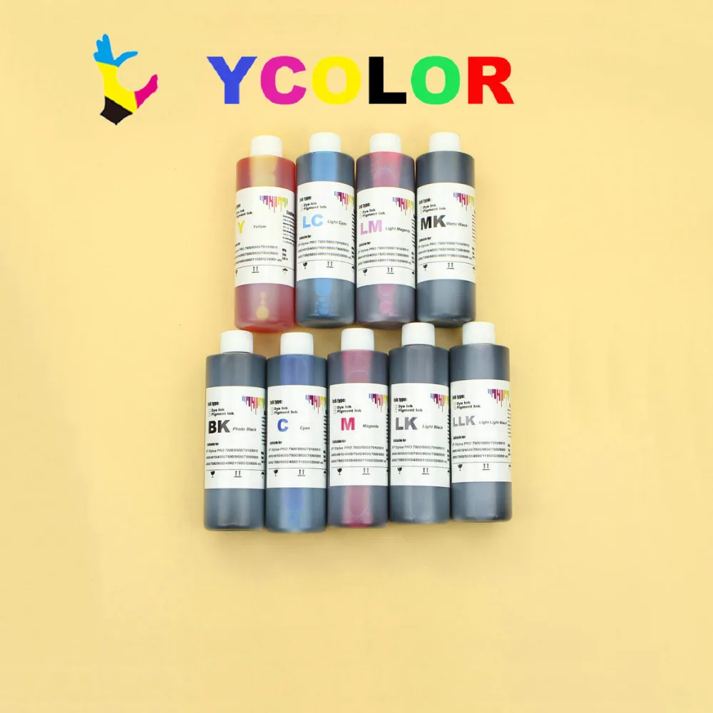 Пигментные чернила 250 мл/бутылка совместимые с принтером Epson SureColor P600 P800 P808|Наборы