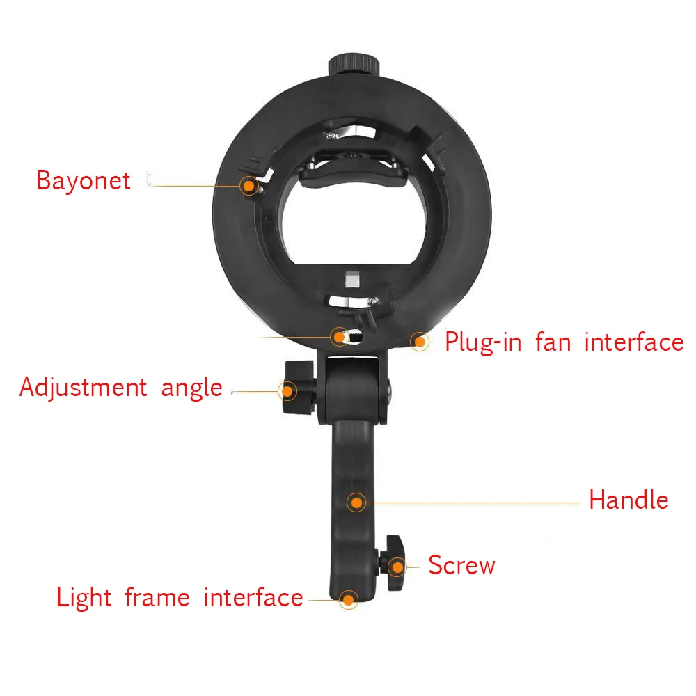 S-type Bracket Holder Convenient flash bracket Hand-held chuck Softbox Beauty dish Reflector Umbrella accessory light | Электроника