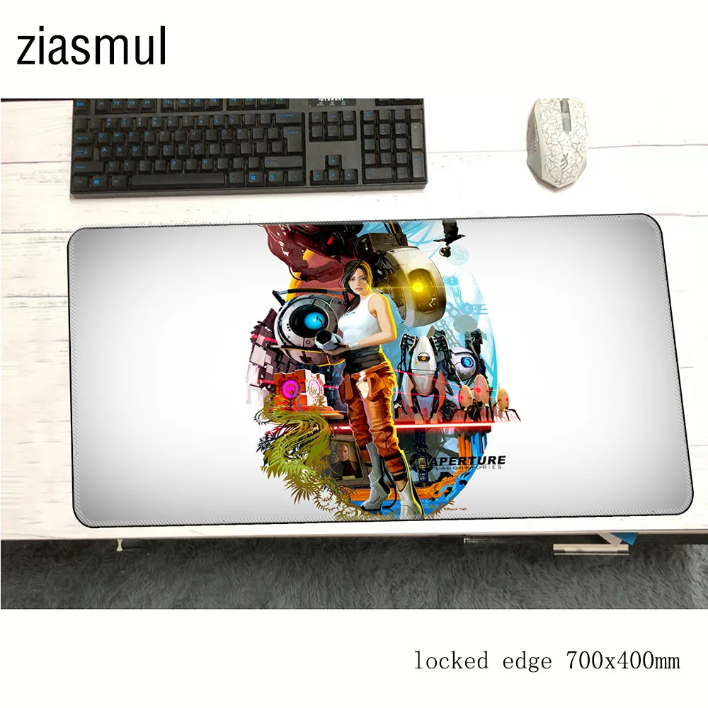 Игровой коврик для мыши portal 2 padmouse 700x400x 3 мм милый большой игровой геймерский
