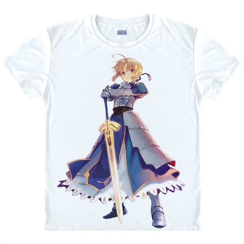 Футболка Coolprint с аниме Fate Hollow Ataraxia футболки коротким рукавом принтом саблей Arturia