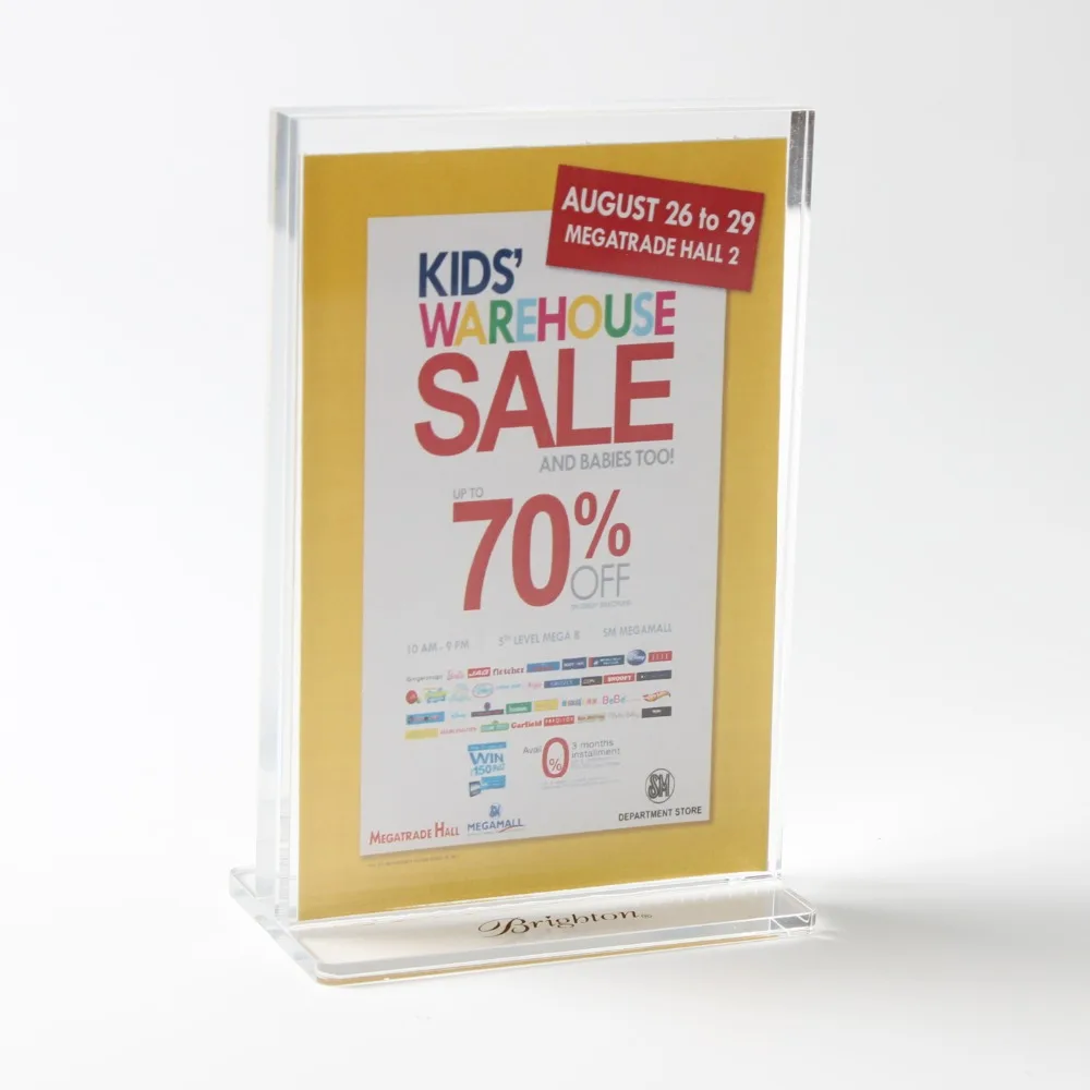 customized acrylic sign holder acrylic block, acrylic logo sign