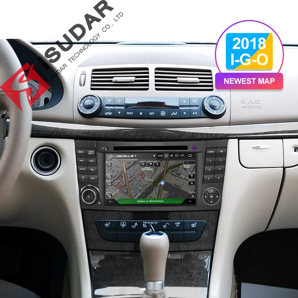 Isudar 2 Din Авто Радио Android 9 для Mercedes/Benz/E-Class/W211/E300/CLK/W209/CLS/W219 Автомобильный