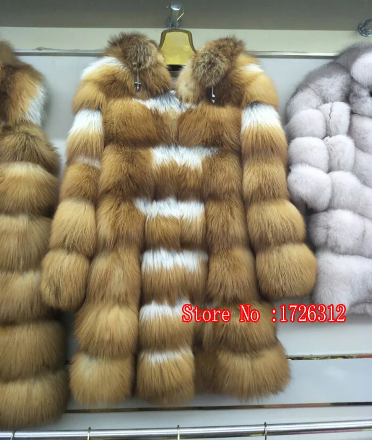 Женская Шуба Из Натурального Красного лисьего меха женская зимняя шуба с