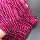 Бусины Из Натурального небольшого камня, крошечные кварцевые хрустальные бусины rubys, круглые небольшие бусины россыпью для изготовления ювелирных изделий, браслетов, ожерелий, 2 3 мм