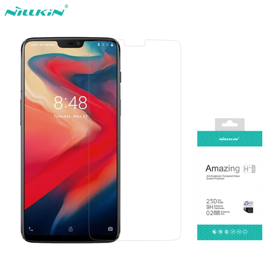 Закаленное стекло для OnePlus 6 защита экрана Nillkin Amazing H + PRO взрывозащищенное с