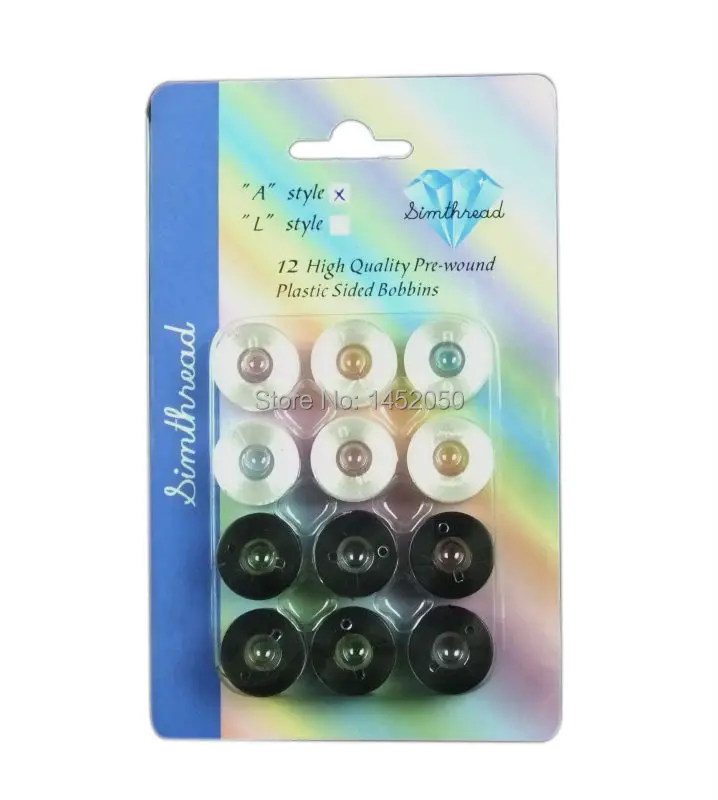New Arrival Type A Pre-wound Reusable Plastic Bobbins Embroidery Thread for Brother Machine | Дом и сад
