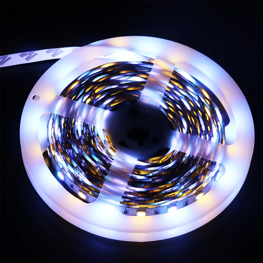 DC24V 12 В 12 мм 10 мм RGBW Светодиодная лента светильник 5050 SMD 5 м 300 Светодиодная водонепроницаемая гибкая лента веревка полоса освещение rgbww RGB теплый белый