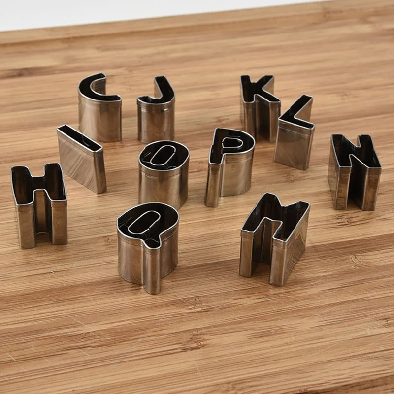 26 шт. буквы DIY Форма для выпечки торта помадка бисквита 3D Алфавит из нержавеющей стали инструменты украшения