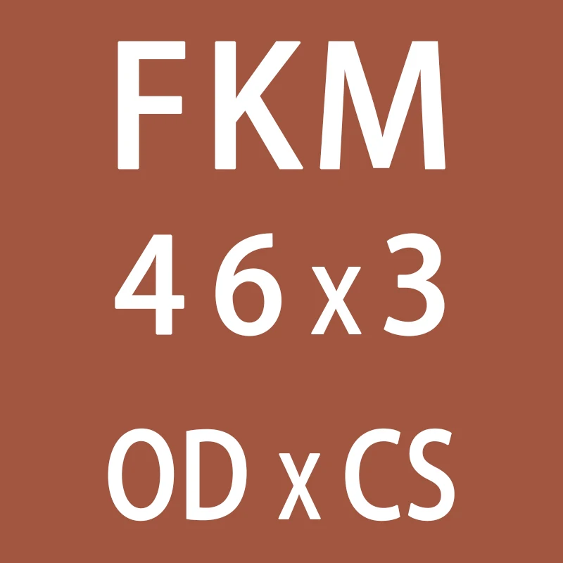 3 шт. фторкаучук кольцо коричневый FKM уплотнительное кольцо OD41/42/43/44/45/46/47/48/49/50*3 мм резиновое уплотнительное кольцо масло для уплотнения кольцо прокладки, шайбы - Цвет: OD46mm