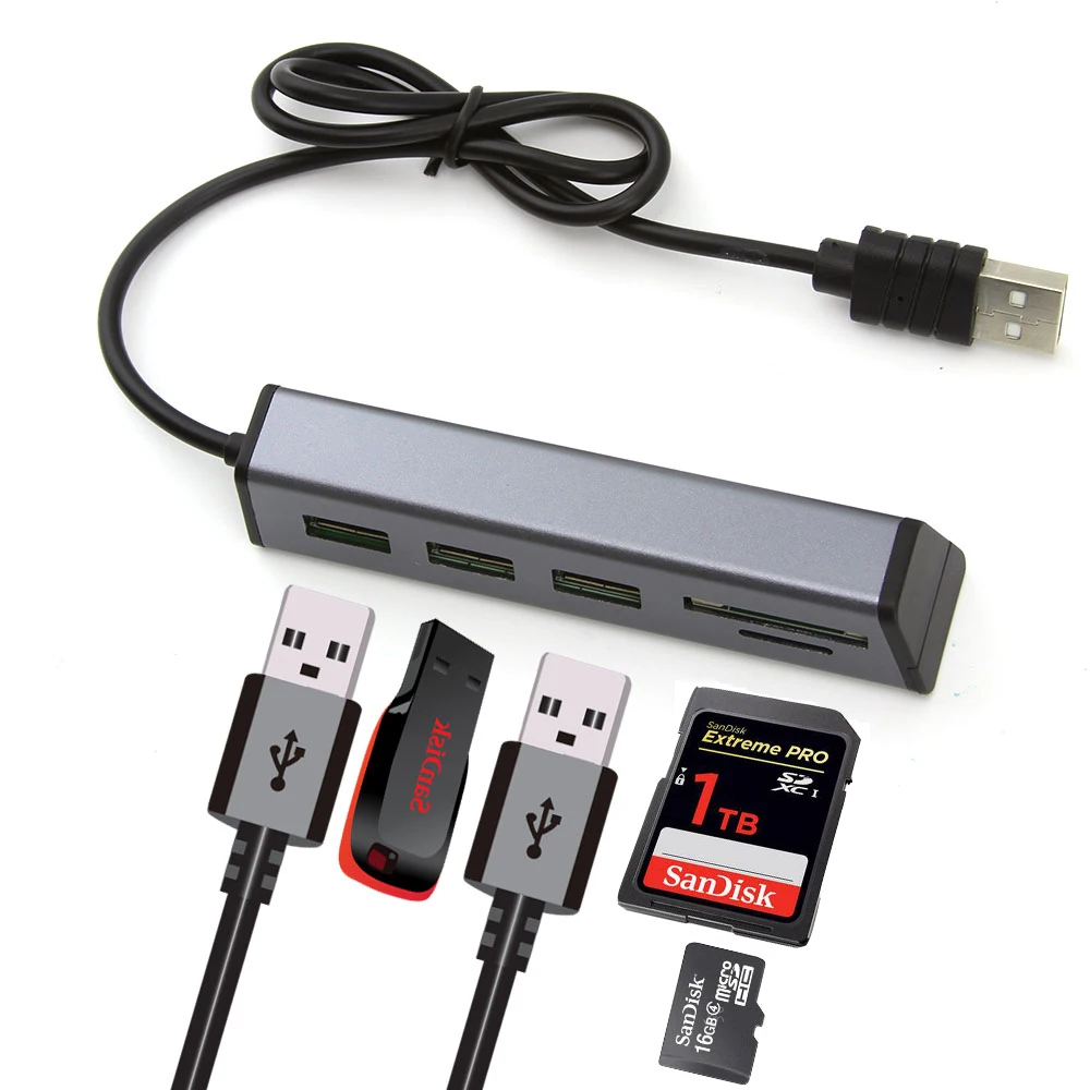 CHYI usb type-C концентратор USB-C-3 порта USB2.0 с SD/TF кард-ридером держатель телефона type C Micro USB OTG сплиттер адаптер для телефона
