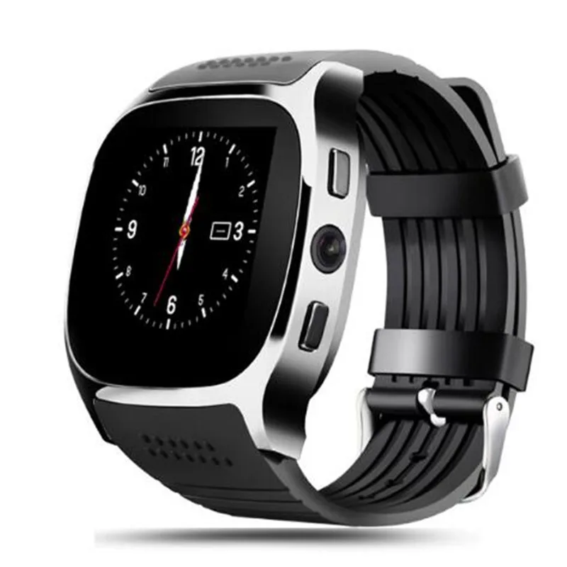 Black without box Bluetooth T8 умные часы с сенсорным экраном с камерой Bluetooth наручные часы для Android IOS Телефон Smartwatch PK X3 U8 A1 DZ09 Q18 X6 - Цвет: Black without box