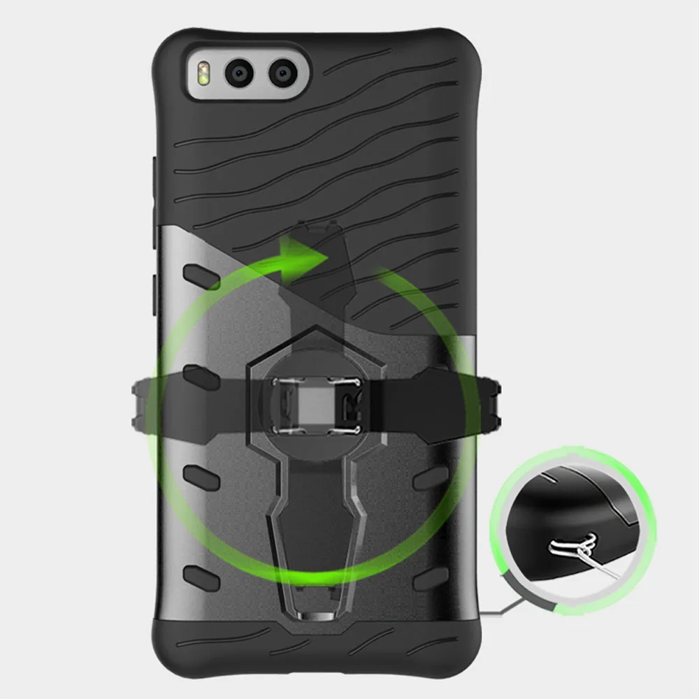 Ksq Новый противоударный Подставки Чехол для Xiaomi mi6 6e 6 P mce16 5.15 "Панцири чехол 360