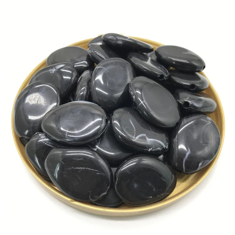 10pcs 18x25mm imitation natural goose soft stone oval acrylic beads For Jewelry Making DIY bracelet necklace - Цвет: 12