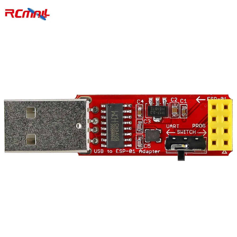 RCmall USB в ESP8266 ESP 01 Беспроводной Wi Fi модуль адаптера CH340G драйвер - Цена: 221,30 руб.