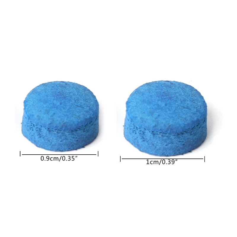 

50pcs 9mm 10mm Blue Billiard Pool Cue Tips Hardness Snooker Stick Accessories