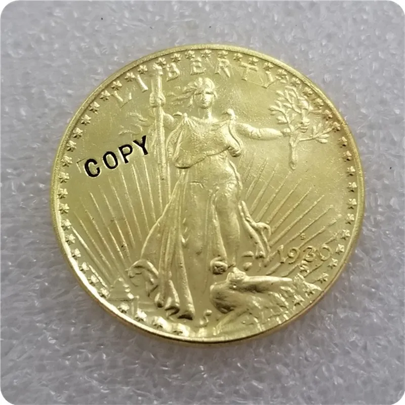 США 1920S-1933$20 Святого гауденса двуглавый орёл имитация монеты памятные монеты-копии монет медаль коллекционные монеты - Цвет: 1930S
