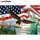 Алмазная живопись с квадратнымикруглыми стразами, алмазная живопись Статуя Орла Свободы, американский флаг, мозаика, вышивка крестиком 414DP