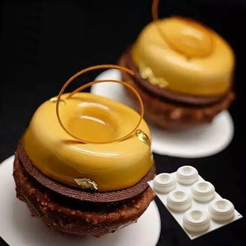 6 отверстий круглая форма пончика мусс для духовки принадлежности выпечки