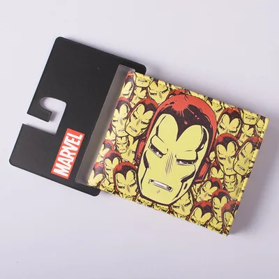 IronMan 3 Дизайнер Женские Кошельки известный бренд Для мужчин Для женщин кошелек monederos ПВХ PU Сумка Comics DC Marvel месть кожаный бумажник доллар цена - Цвет: IronMan 3