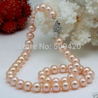 free shipping charming natural 8 9mm akoya aaa pink pearl necklace