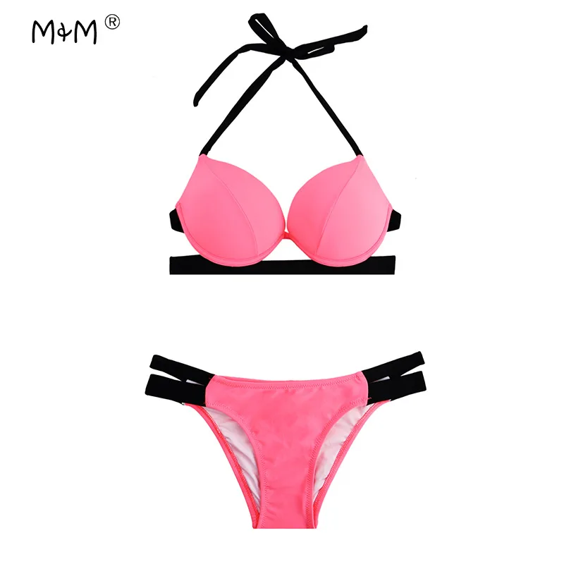 M & 2017 сексуальные бикини женский купальник Бразильский набор с подкладкой бандо