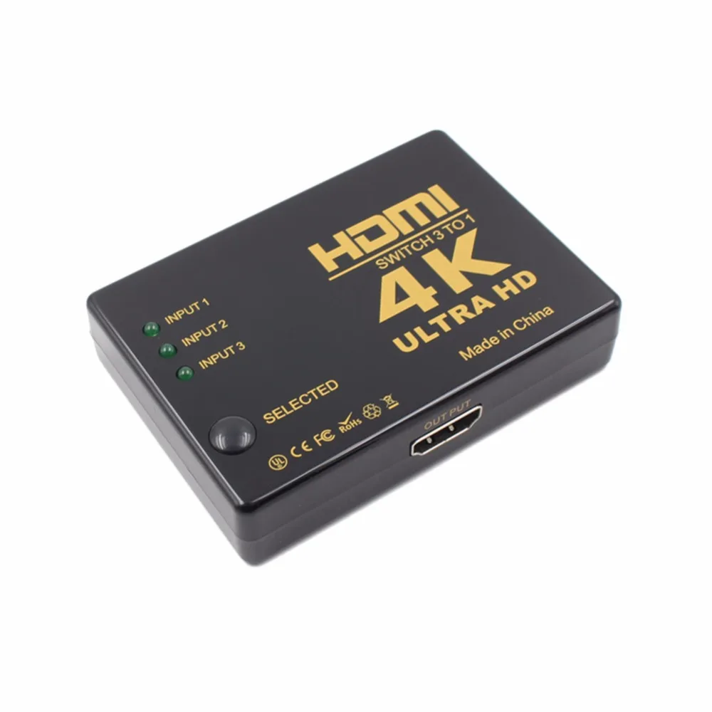 1 4 в 3 выхода HDMI сплиттер Full HD 1080p видео переключатель усилитель дисплей для HDTV DVD PS3
