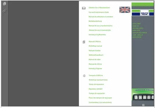 DEUTZ-FAHR (AG) Service Manual [06.2007] | Diagnostic Tools