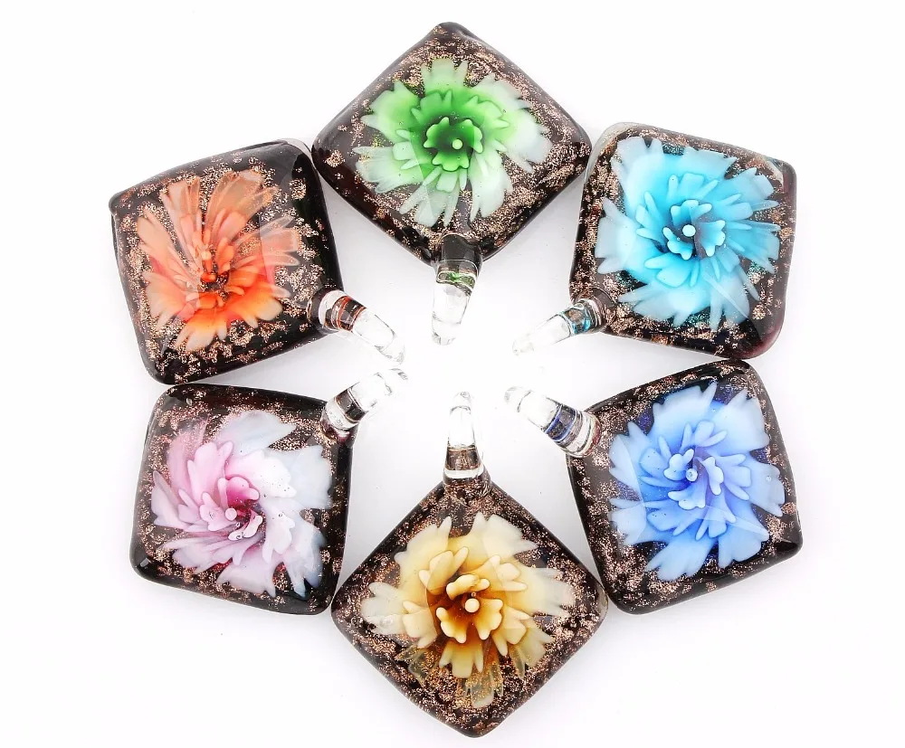 Модные красивые оптовые 6 шт. ручной работы муранское стекло смешанные в