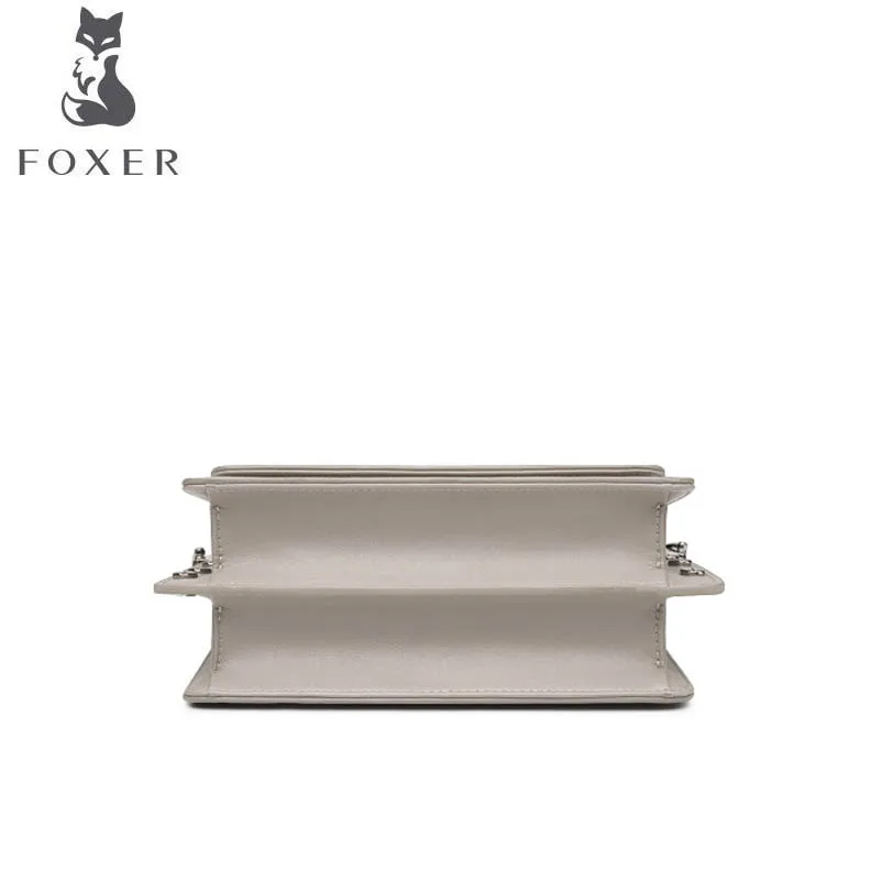 FOXER 2019 новая ретро сумка на одно плечо кожаная женская модная маленькая