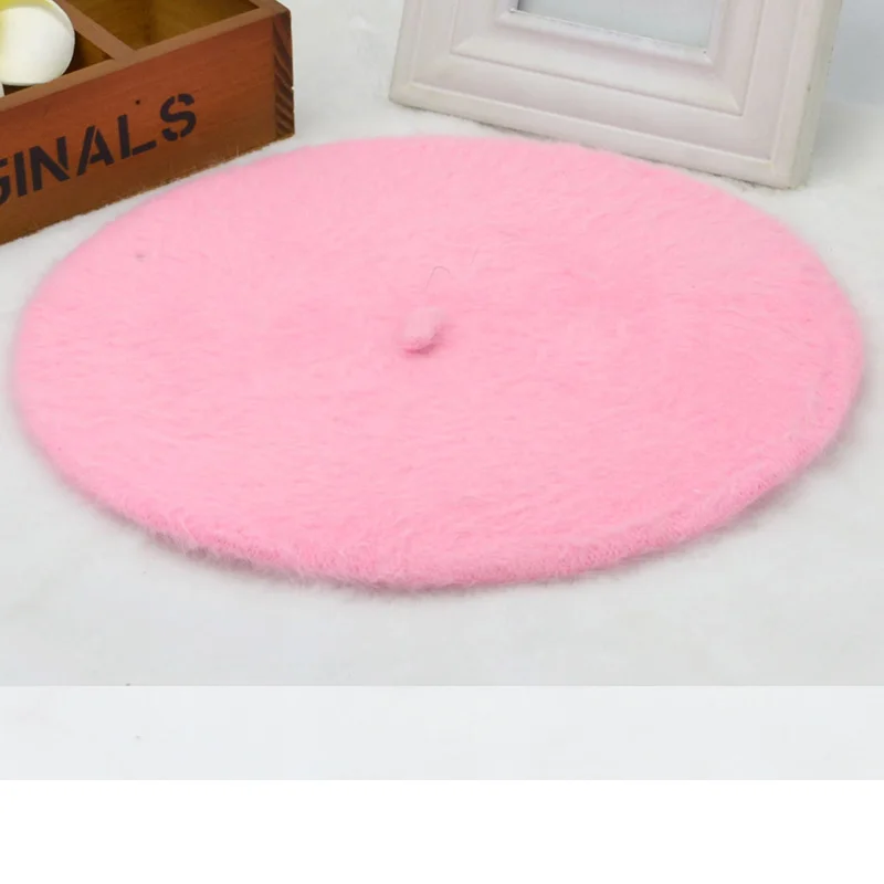 Korea Style Female Cute Fur wholesale sable beret qiu dong female knitting rabbit hair fashion hat |