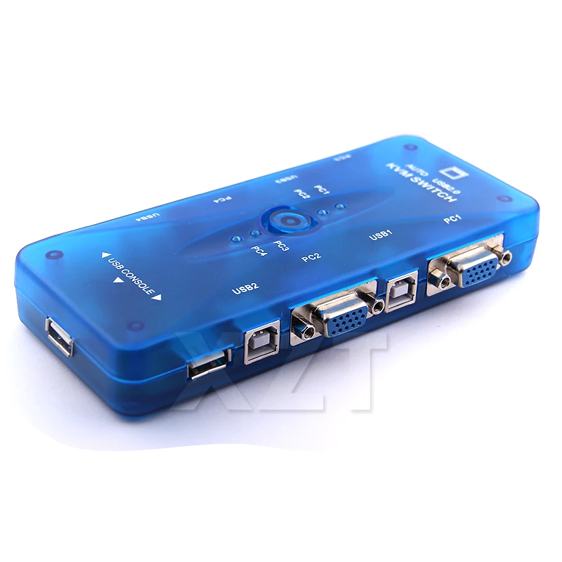 Новейший USB2.0 KVM переключатель с 4 портами селектор VGA автоматический монитора