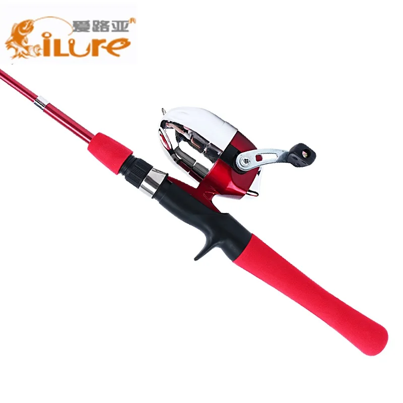 2018 ilure 1.2m Telescopic Pen casting Fishing Rods lure Reel Pole Rod Camo Set For Children Vava De Pesca | Спорт и развлечения