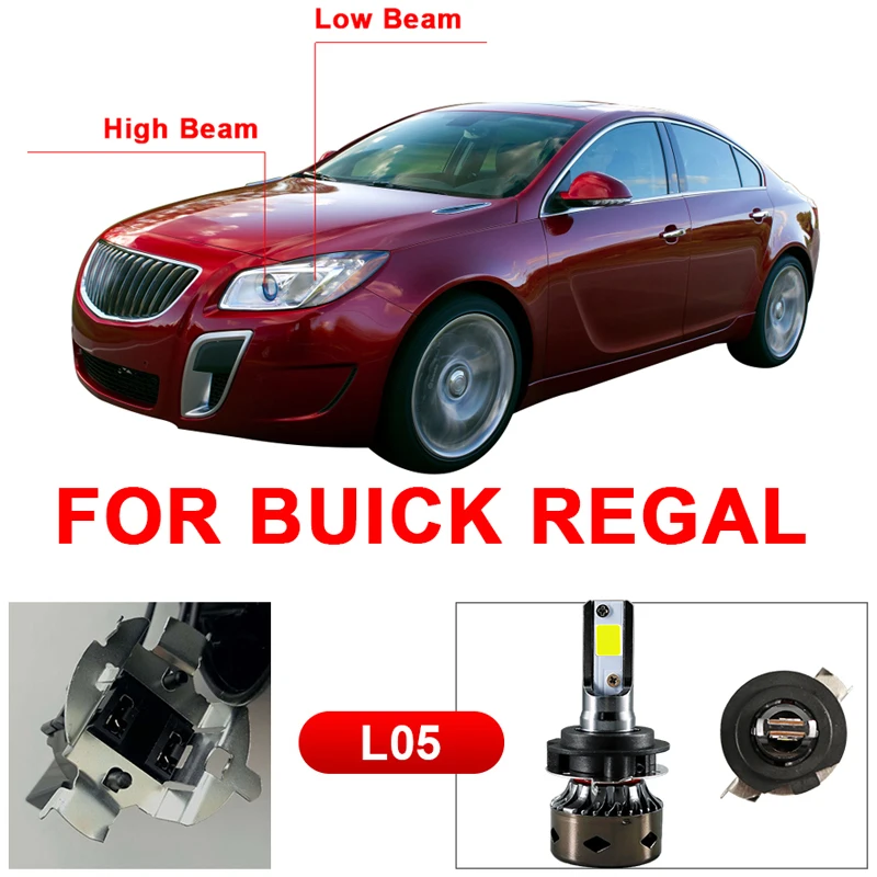 Для Buick Regal hlxg 2 шт H7 светодиодный Водонепроницаемый 6000 K белый Canbus лампы высокий