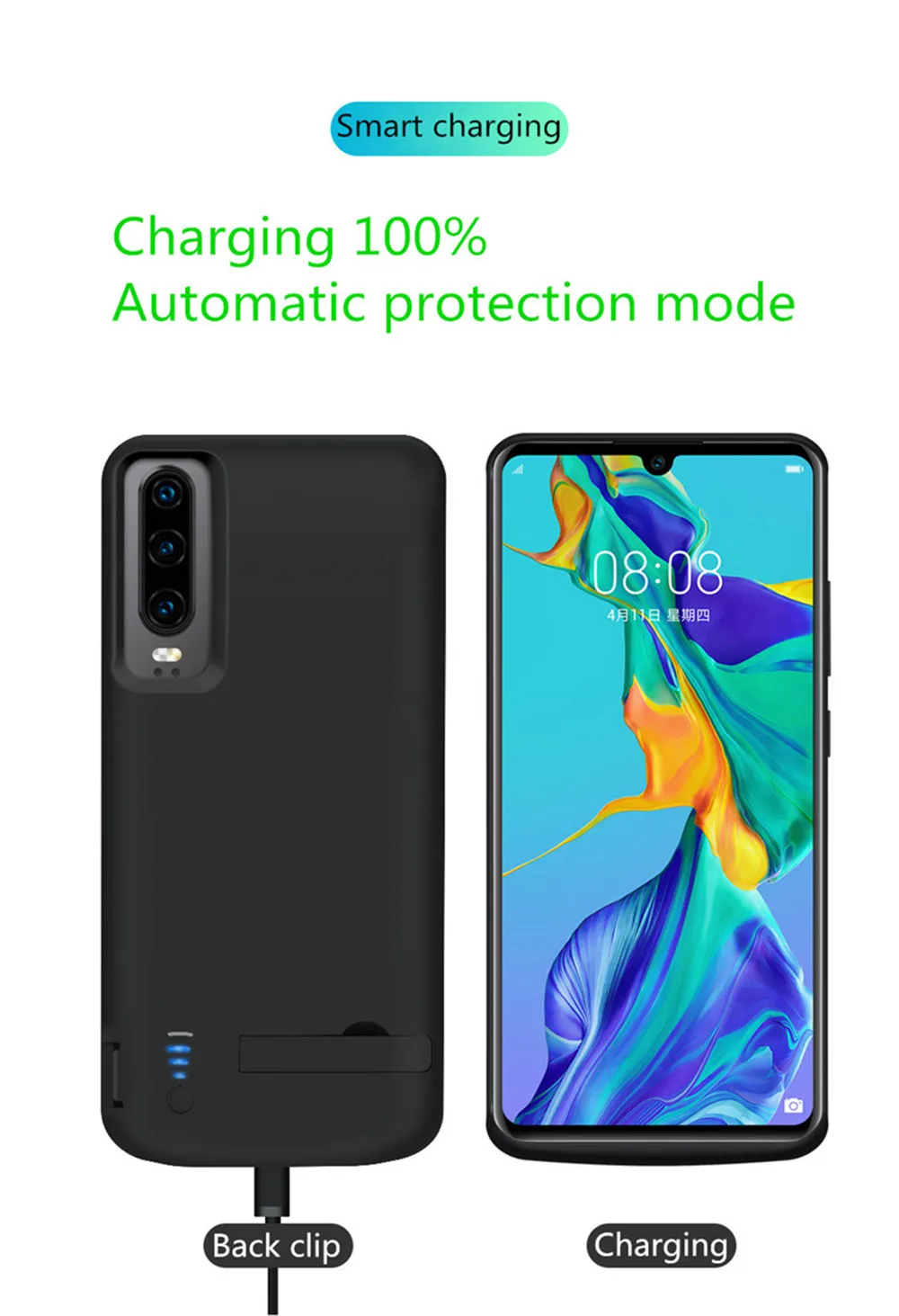 2019 5000 мАч чехол с внешним аккумулятором для Huawei P30 чехлы Pro Чехол