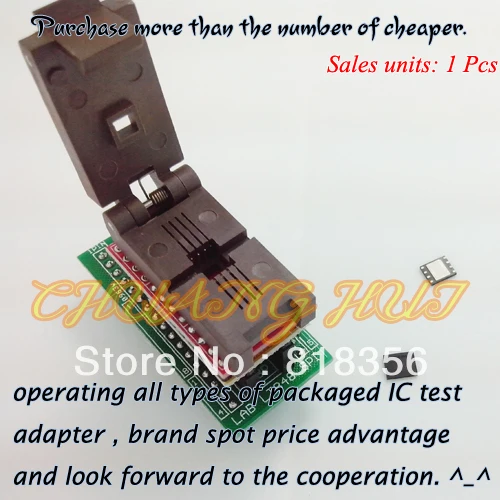 Для LT848 программист адаптер SPI флеш-адаптер QFN8-DIP/WSON8/DFN8 Размеры 5x6 IC Тесты гнездо/IC