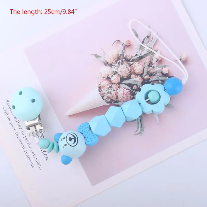 

OOTDTY Baby Pacifier Chain Clip Newborn Appease Supplies Infants Teether Anti-fall Anti-chain Bathing Gift New