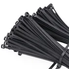 30 шт. 5x200250300400500 мм, черно-белый самоблокирующийся кабель, высокое качество, нейлон, застежка-молния, провод, обертка, ремешок