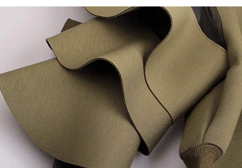 

2019 Autumn Women Space Cotton Sweatshirt Ladies O-neck Mesh Ruffle Sleeve Loose Pullover Street Style