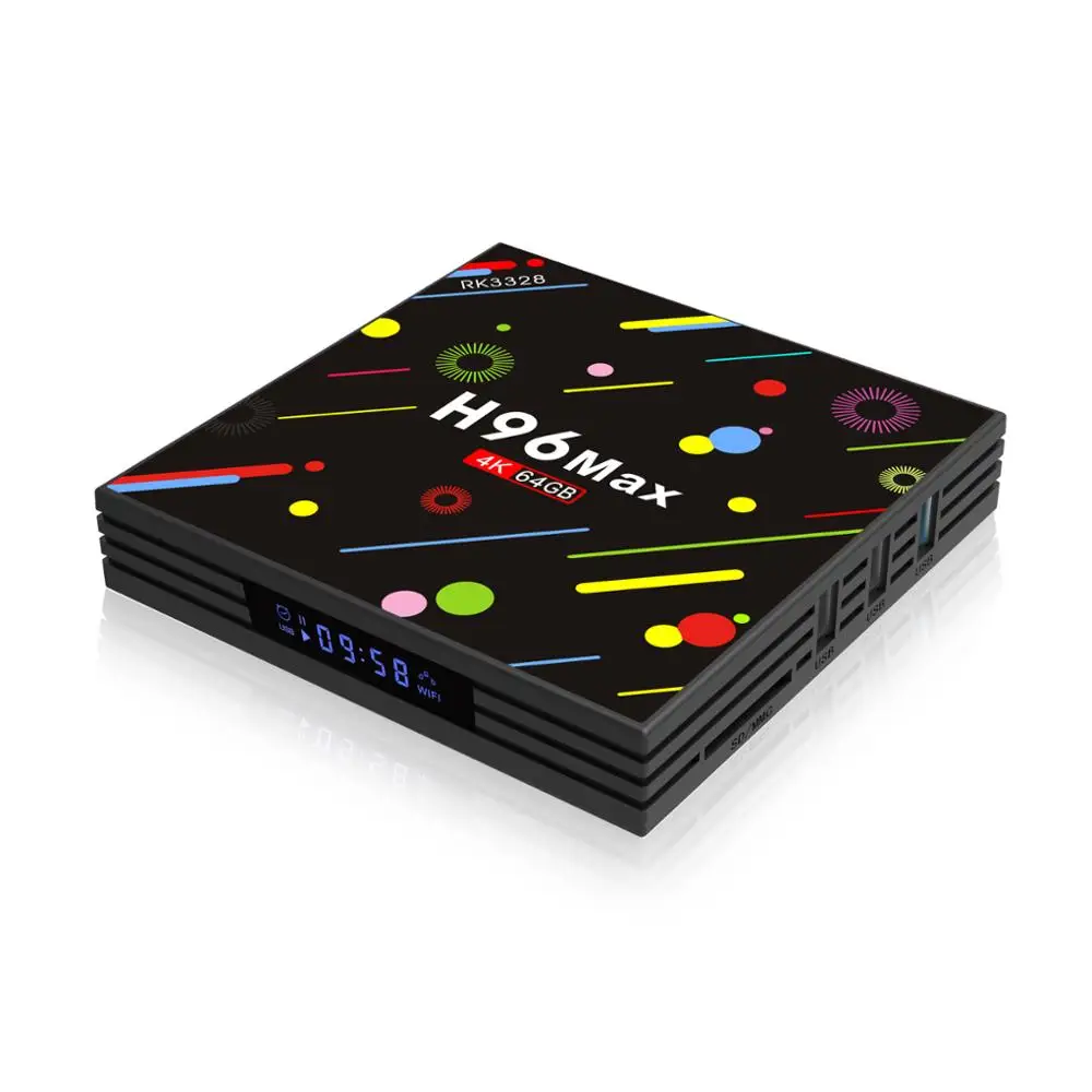 H96 MAX новейший RK3328 Четырехъядерный 4 Гб RAM 64 ROM Android 7 1 TV BOX H2 4K BT4.0 VP9 HDR10 медиаплеер |