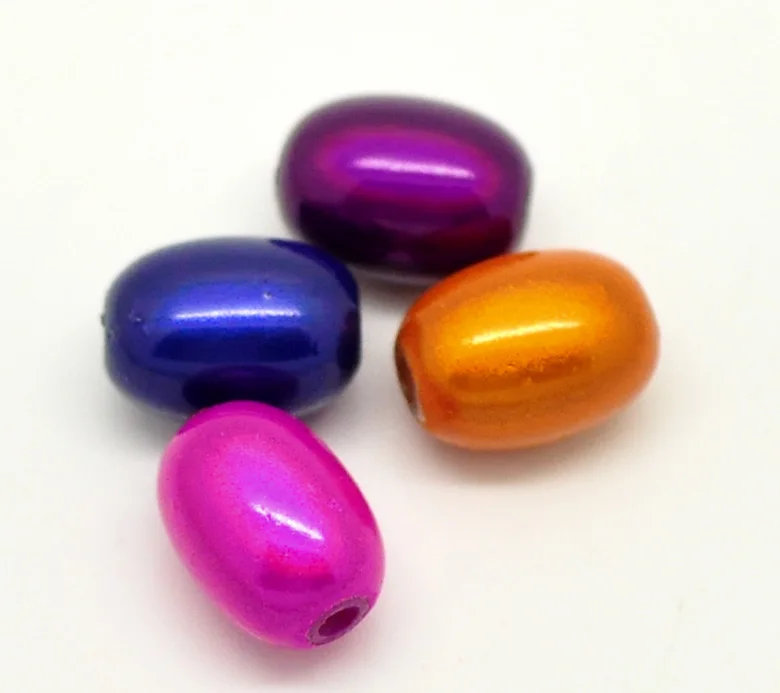 Новинка 100 смешанные чудесные акриловые овальные разделительные бусины 11x8 мм (3/8