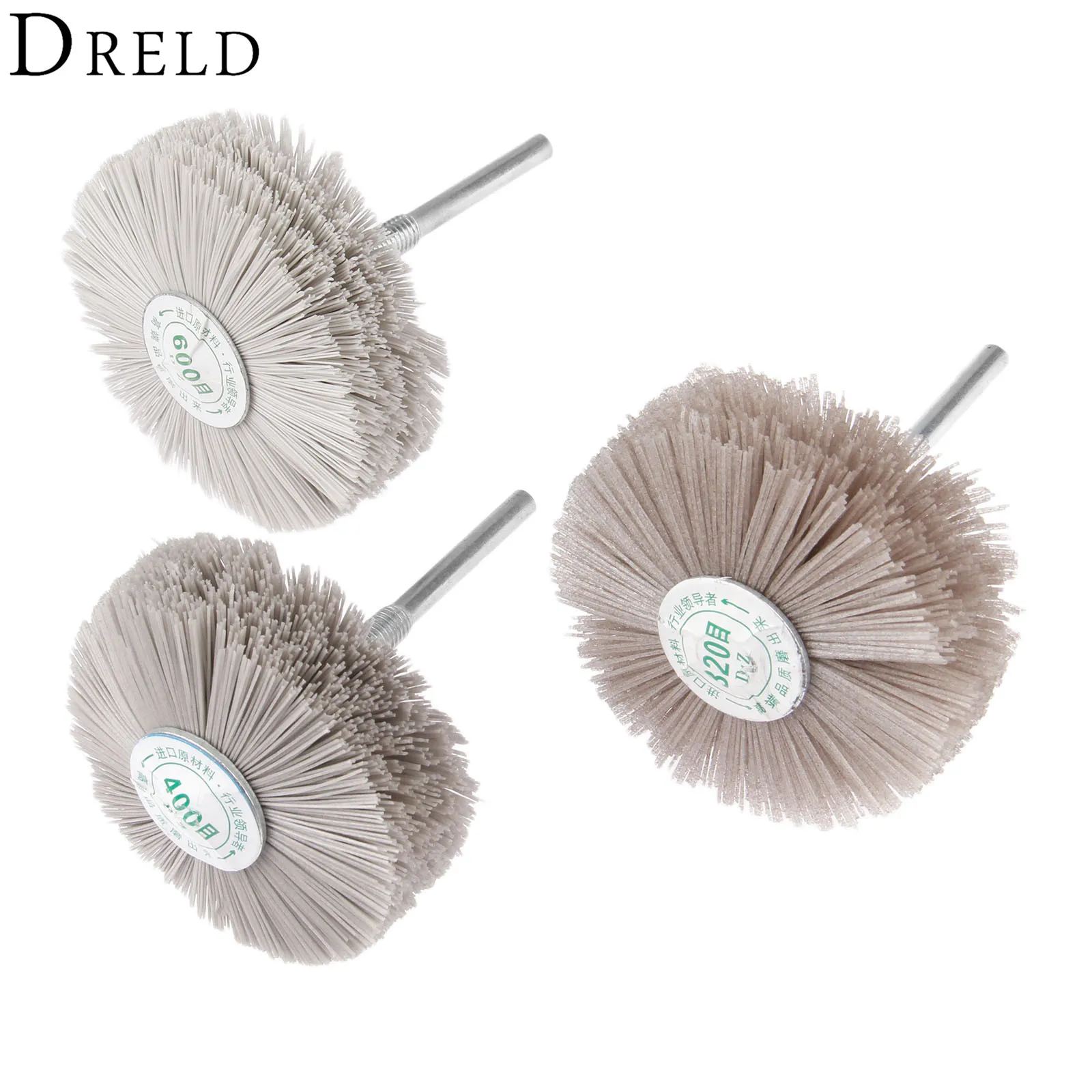 

Нейлоновая колесная щетка DRELD 320 #400 #600 # для дрели, металла, 3 шт.