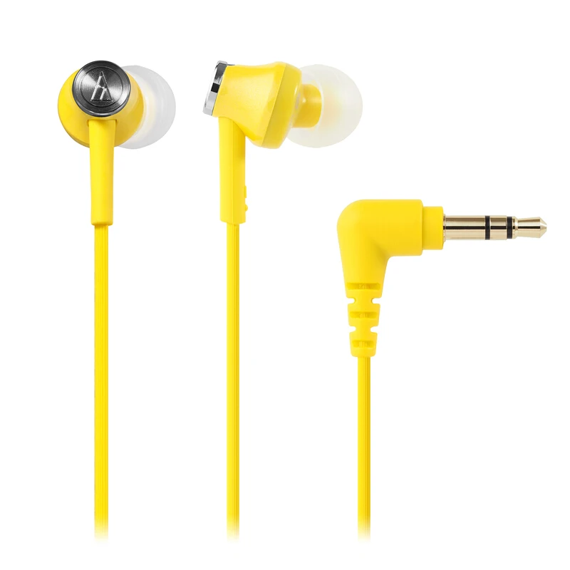yellow Audio-Technica ATH-CK350M проводные наушники Hifi наушники совместимы с Ios Android для Xiaomi huawei и т. Д - Цвет: yellow