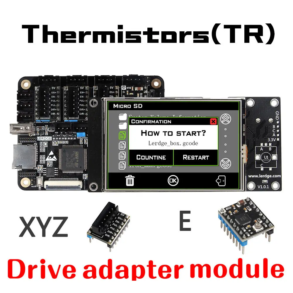 

ARM32Bit Controller Lerdge-X 3D Printer Motherboard A4988 8825 8729 TMC2100 TMC2208 for 3D Printer Control Mainboard Kit Diy