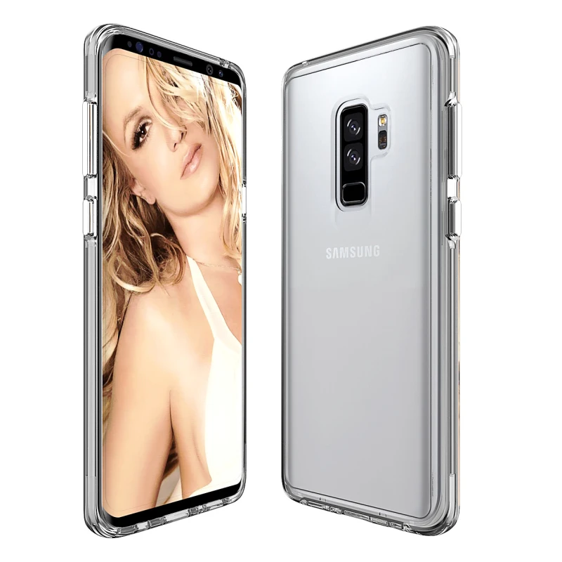 Soft Transparent TPU+Pc Case for Samsung Galaxy S9/S9 Plus Clear Shockproof Back Cover Note 8 S8/S8 S7 Edge | Мобильные телефоны и