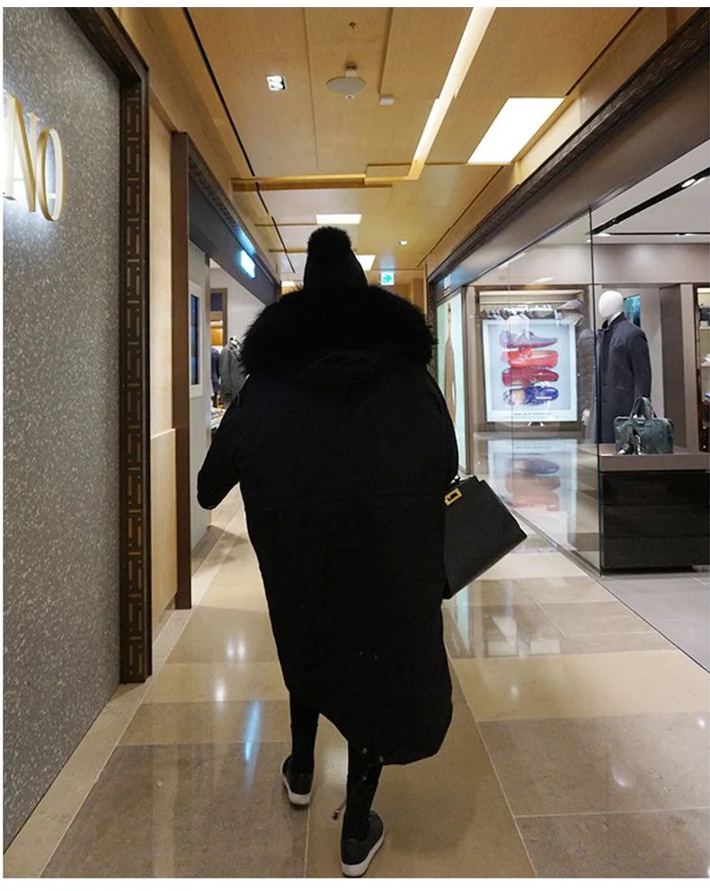 VOLALO, новинка, высокая мода, женская длинная парка, большое пальто с капюшоном из натурального меха енота, верхняя одежда, натуральный цвет, зимняя куртка в стиле милитари