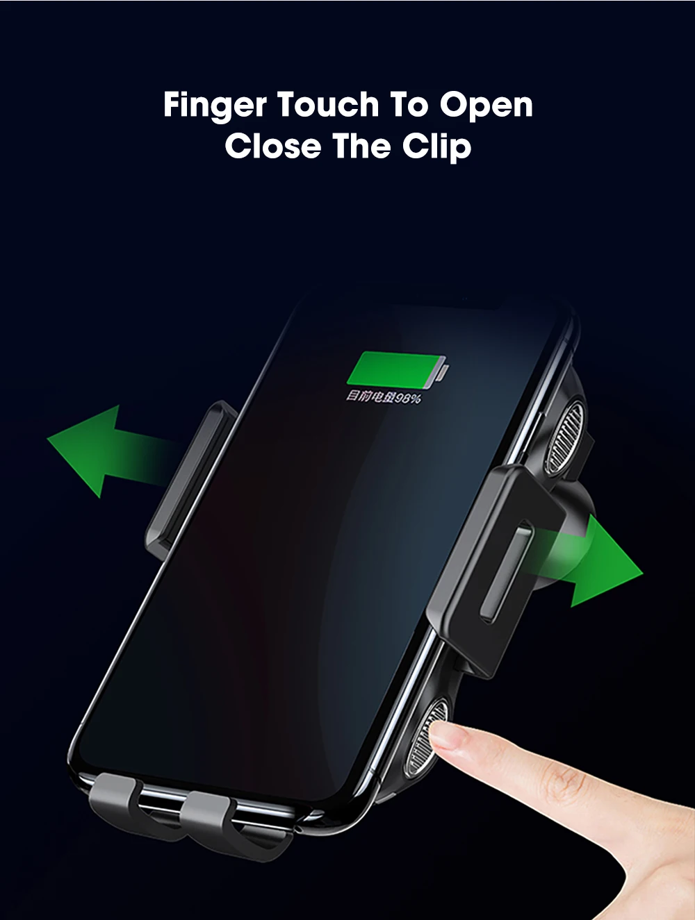 SIKAI автомобильный держатель зарядная док-станция для iPhone X Xs samsung Fold Интеллектуальная Индукционная 10 Вт Беспроводная зарядная док-станция для huawei MateX